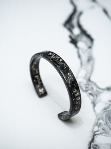 Silver Forged Carbon Fiber Bracelet