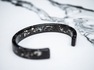 Silver Forged Carbon Fiber Bracelet