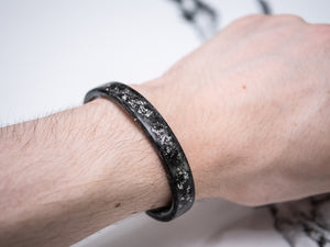 Silver Forged Carbon Fiber Bracelet