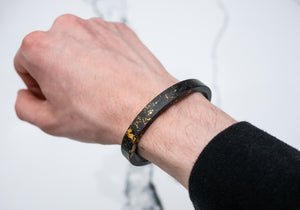 24K Gold Forged Carbon Fiber Bracelet